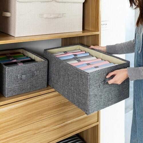 Storage Box Fabric Clothing Storage Drawer Wardrobe Clothes Organizer Household Washable Organizador Cajones Drawer Divider