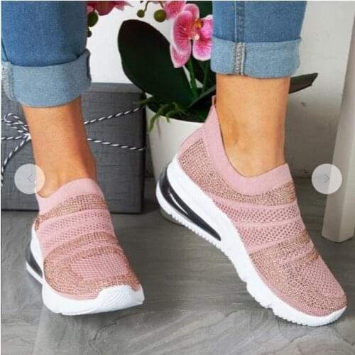 New 2021 Summer women sneakers Vulcanized Shoes Sock Sneakers Women Slip On Flat Shoes Women Plus Size Loafers ladies shoes