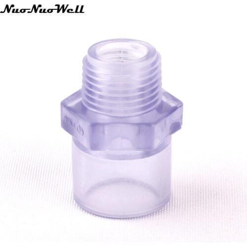1pcs NuoNuoWell Plastic UPVC 1/2"-20mm Male Thread Hose Connector for Garden Irrigation Watering Aquarium Pipe/Tube Adapter