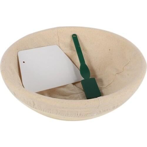10 Inch Bread Proofing Basket - Banneton Proofing Basket + Cloth Liner + Dough Scraper + Bread Lame - Sourdough Basket Set For P