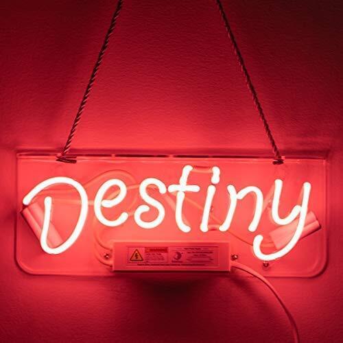 14“ Destiny Acrylic Custom Neon Light Lamp Sign Beer Handmade Real Glass Decorate Home Wall Room Windows Tube Artwork