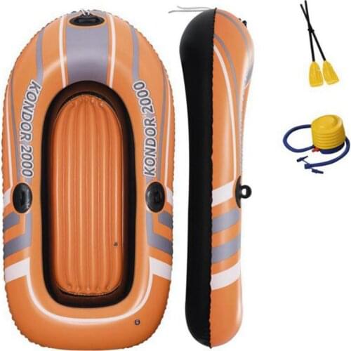 184*91cm Outdoor Camping Lake River Inflatable Rowing Paddle Boat Father Kid Kayak