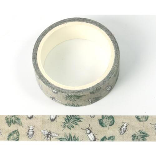 1X Retro nature Insect world decoration washi Tape DIY planner Diary scrapbooking masking tape escolar 5m tape