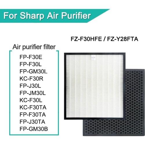 2pack Replacement Filter Set for Sharp FP-F30A FP-H30A FP-JM30A-B Air Purifiers FZ-F30HFE, FZ-F30DFE