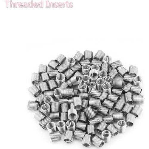 30Pcs Stainless Steel Coiled Wire Helical Screw Bushing Sleeve Set Thread Inserts M8 M10 M12 Self Tapping Thread Repair Tools