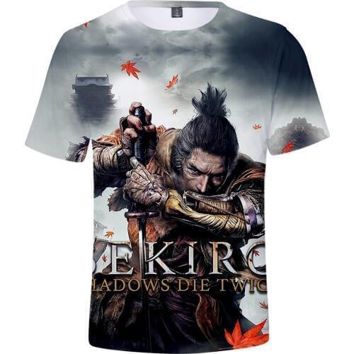 3D Troye Sekiro Shadow Die Twice Printed T-shirt Men Women Casual Harajuku Tshirt T shirt Hot Sale Short Sleeve T Shirts Tops