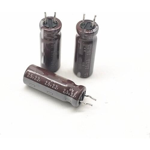 5pcs Original 2.5V 2.2F short foot toy power supply 2.5V2.2F capacitance