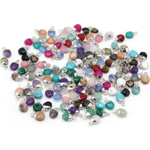 Natural Stone Pendant Reiki Heal Amethysts Ox Horn Shape Tiger Eye DIY for Jewelry Making Necklace Pendant 18x50mm