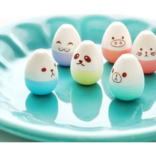 6 pcs Mini Pill Leaves Eggs Shaped Highlighter Pens For Writing
