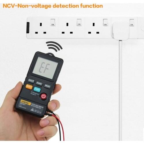 AN301 Mini Digital Multimeter AC DC Voltmeter Voltage Resistance Meter with LED Y98E