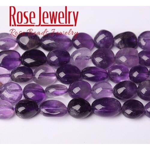 Irregular Purple Amethysts Crystal Beads Natural Loose Beads for Jewelry Making DIY Bracelet Accessories 15'' Wholesale