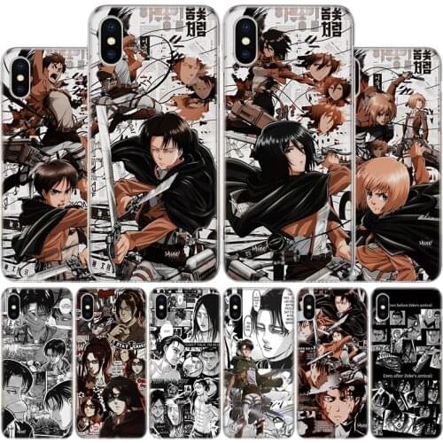Hot Attack On Titan Cover Phone Case For Apple iphone 11 12 Pro XR X XS Max 7 8 6 6S Plus + 7G 6G 5 SE 2020 Coque Popular