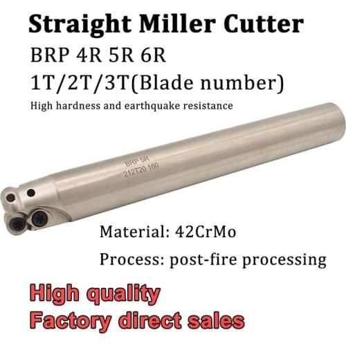 BRP 4R 5R 6R 120MM Long Straight Milling Holder CNC Cutting Tool Precision Miller Cutter Shank Bar for RPMT 08T2 10T3 Inserts