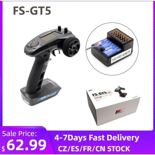 FlySky FS-GT5 2.4G 6CH AFHDS RC Transmitter with FS-BS6 Receiver for RC Car RC Boat Spare Parts