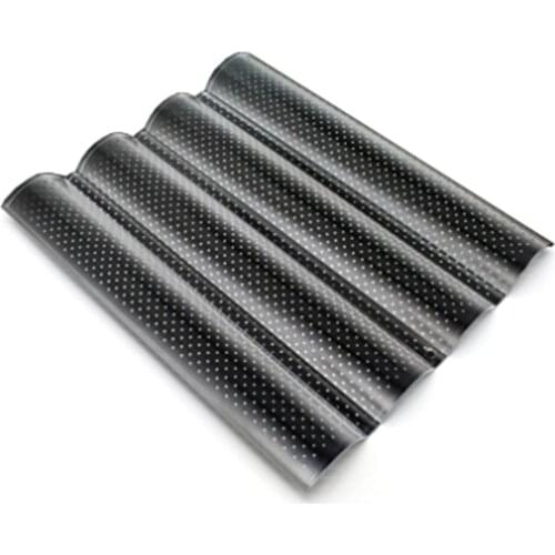 French Bread Mold Baking Tray Long Loaf Cookie Cake Pan Baguette Mold 2/3/4 Groove Waves Bread Food Grade Kitchen Baking Tool