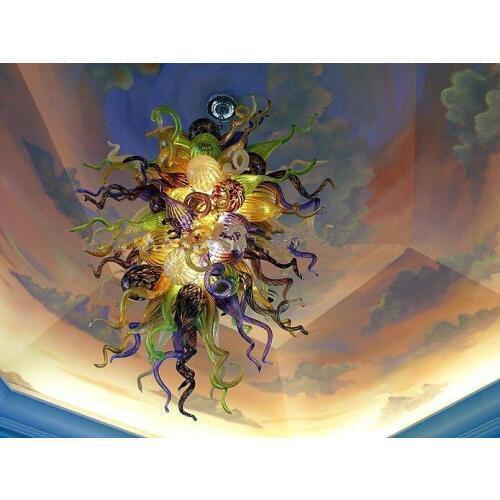 Italy Design Chihuly MulitiColor Blown Glass Art Chandelier Murano Glass Chandelier LED light Fixtures