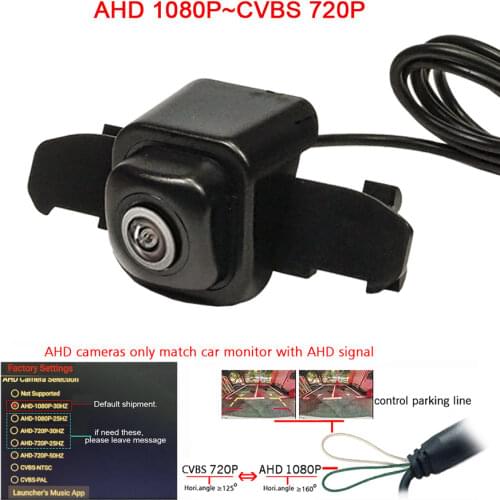 180deg AHD CVBS car front grille camera for Toyota Wildlander 2020 front grille camera Front view positive Camera wide angle