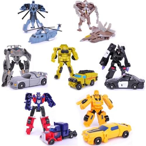 Transformation 7pcs/lot Kids Classic Robot Cars Toys for Boys Action & Toy Figures