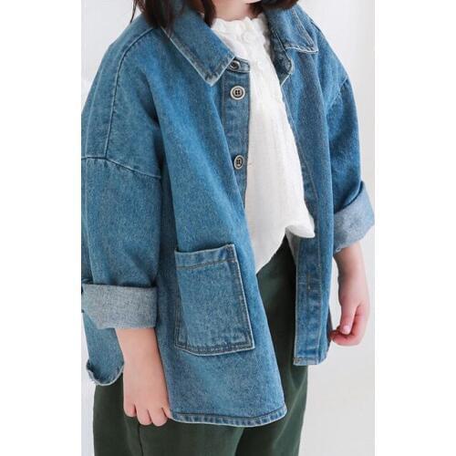 Baby Girl Jacket Casual Korean Denim Jackets for Girls Kids Clothing Spring Autumn Toddler Baby Girls Outwear Children Coats