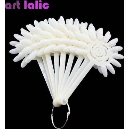 False Nail Tips Color Card Practice Display Tools Transparent White Buckle Ring Manicure DIY Nail Display Nail Art Practice Tool