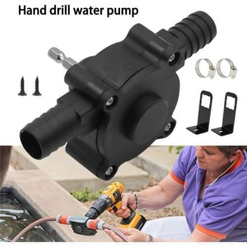 Portable Electric Drill Pump Diesel Oil Fluid Water Pump Mini Hand Self-priming Liquid Transfer Pumps Home Garden Outdoors