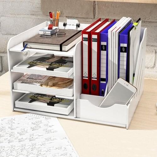 Durable Magazine Holder Newspaper Rack Stationery Storage Box Desk Organizer Document Letter File Tray Office School Supplies
