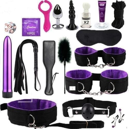 NEW Adult SEX toy Vibrator/Anal Plugs Handcuffs/Whip/Clip/Blindfolds/Breast Pump /Lubricating Oil BDSM Multi-type Adult Sex To