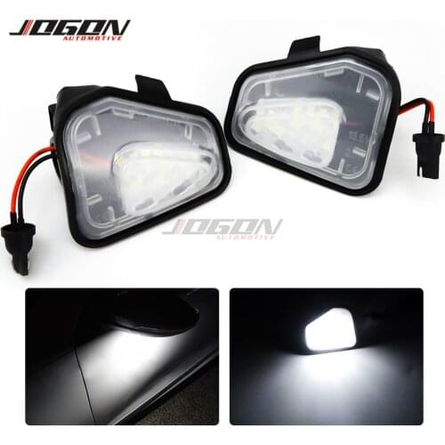 For Volkswagen VW Passat B7 CC Scirocco Jetta MK6 EOS Beetle R LED Side Mirror Rearview Puddle Light Welcome Courtesy Lamp Trim