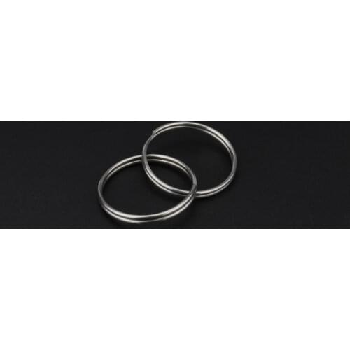 2pcs Titanium Ring 20mm Keyring EDC Outdoor Tool Titanium Linear Key Ring