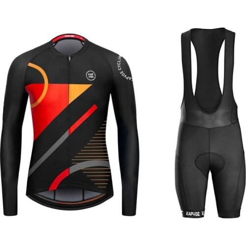 Kapvoe Bike Shirt Cycling Jersey Ciclismo Bicicleta Sportwear Maillot Ciclismo Cycling Jersey Long-sleeved Men Bicycle Equipment