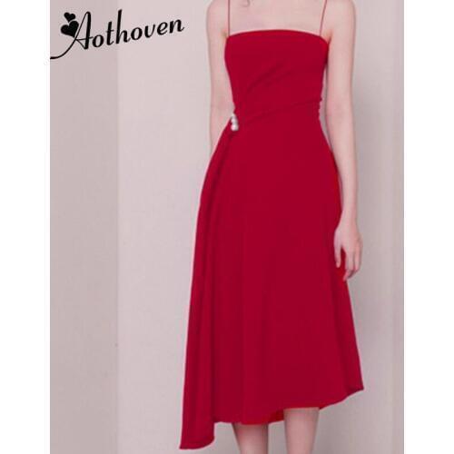Summer Maxi A-Line Dresses Red Black Spaghetti Strap Strapless Women Dress Bandage Bodycon Sexy Party Vintage Dress Vestidos