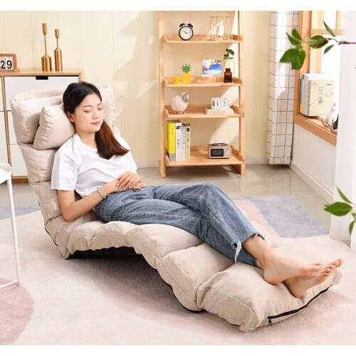 Zq Lazy Sofa Tatami Bay Window Recliner Single Foldable Floor Cushion Futon
