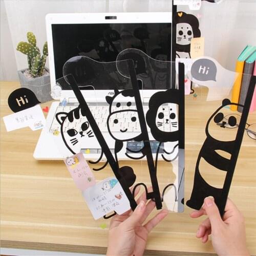 1PC New Cartoon Animal Panda Transparent Acrylic Message Memo Computer Reminder Sticky Notes Bookmark Tabs School Office Supply