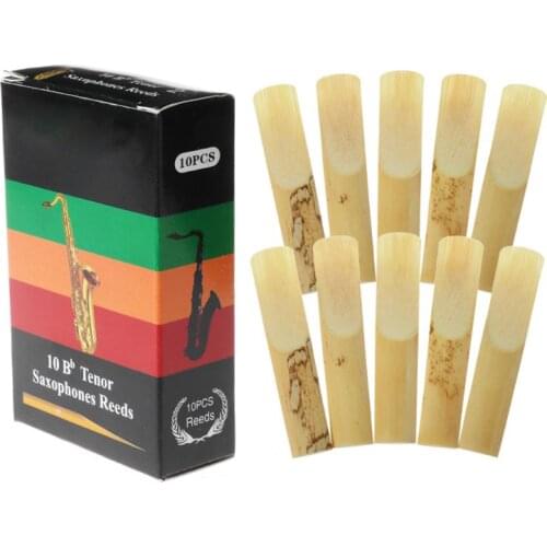 F1FD 10pcs Bb Tenor Saxophone Reeds Strength 2 2.5 3 Sax Woodwind Instrument Parts