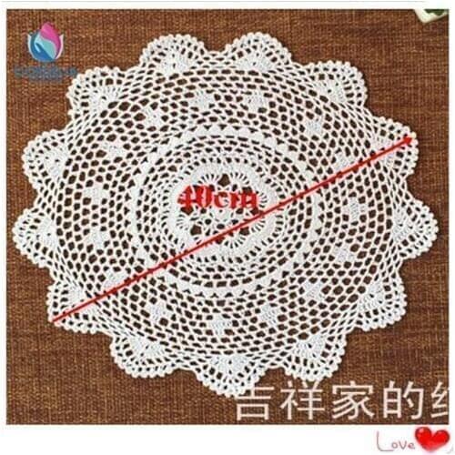 12 pcs 15.7 inch china latest products vintage weddding crochet lace doily for hot dish on the table as kitchen accessories