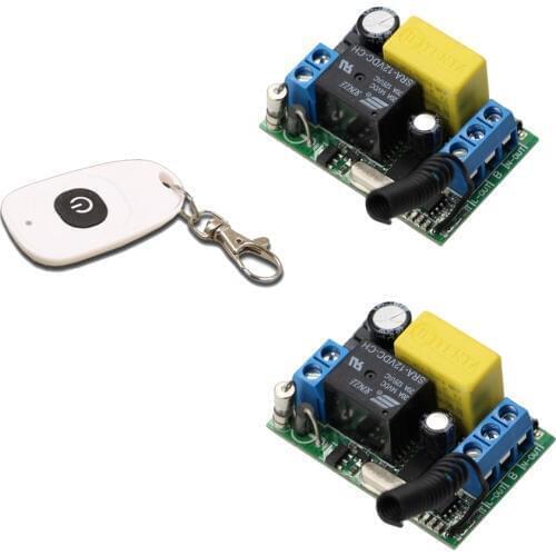 220V AC 315MHZ/433Mhz 1 Channel Wireless Remote Control Switch with Receiver Radio Control Switch 10A Relay Learning Code