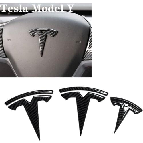 3pcs Custom Cut Graphics Logo Decal Wrap for Tesla Model Y