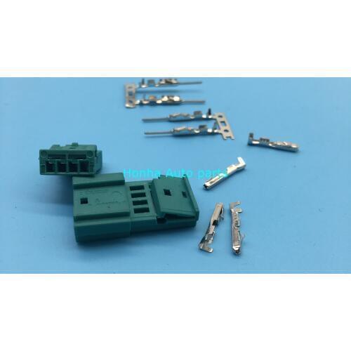 5 /10 pcs FREE shipping 968813-9C 0-1452576-8 PA66 blue 4 pin male and female unsealed wire harness connector