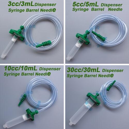 5Pc 3cc 5cc 10cc 30cc 55CC Helix Luer Lock Tip Dispenser Syringe Barrel Needle Tip Syringe Barrel Valve Robot Adapter