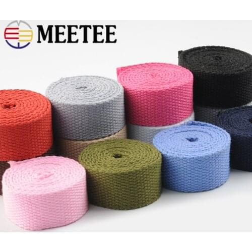 8m 2.5cm Width 2mm Thick Polyester-cotton Webbings Canvas Bag Webbing Ribbon Backpack Belt Strapping Bias Binding Tape