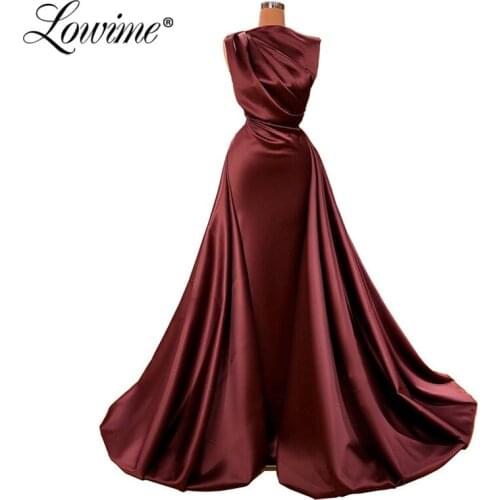 2020 Newest Arabic Evening Dresses Jewel Neck Formal Wear Prom Gowns Custom Vestido Largo Fiesta Noche Mermaid Party Gowns