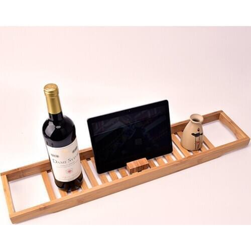 Bamboo Bathtub Rack Bath Bridge Caddy Bathtub Storage Rack Tidy Tray Holder Towel Storage Shelf Kitchen Sink Drain Holder