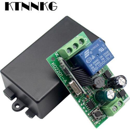 KTNNKG AC 85V 110V 220V 433Mhz Universal Wireless Remote Control Switch 1CH Relay Receiver Module for RF 433 Mhz Remote Controls