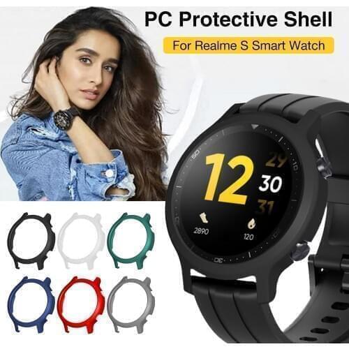 PC Watch Case Protective Cover Full Screen Protector Shell For Realme S Smart Watch Cases Edge Frame Anti-Scratch Accessories
