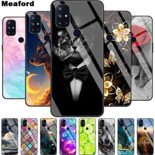 For OnePlus Nord N10 5G Case Tempered Glass Phone Cover for One Plus Nord N100 5G Case Hard OnePlus Nord N 100 N 10 Protective