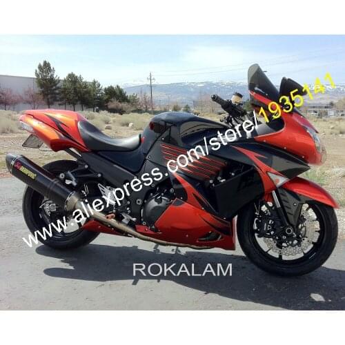 Black Orange For Kawasaki Ninja ZX14R 2006 2007 2008 2009 2010 2011 ZZR1400 ZX 14R ABS Motorbike Fairing Kit (Injection molding)