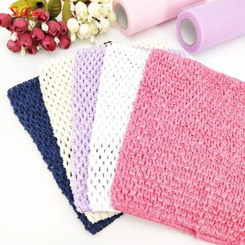 6/9 Inches Children Handmade Knit Stretch Wrapped Chest Elastic Baby Girl Crochet Tutu Tube Tops Wide For DIY Knitted Skirt 7z