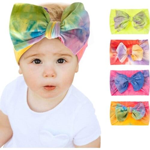 Baby Gradient Headband hairband Elastic Bowknot Boys Girls Newborn Infant Toddler Turban Bonnet Headwraps Hair Accessories