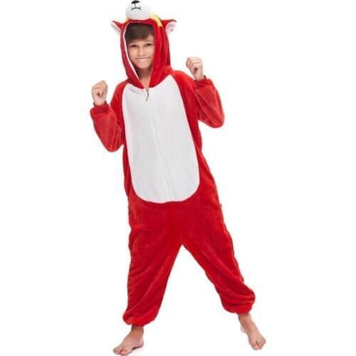 Sakuragi Hanamichi Children Pajamas Winter Hooded Sleepwear Boys Girls Pajamas Sets Cute Unicorn Stitch Animal Kids Pyjamas