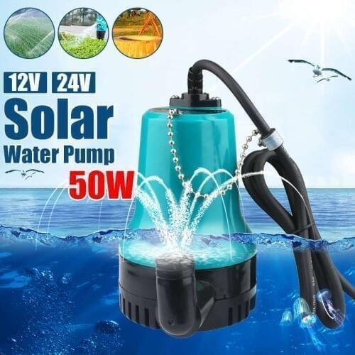 Home Mini Solar Water Pump 12V/24V High Pressure Submersible Pump for Fish Pond Irrigation
